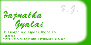hajnalka gyalai business card